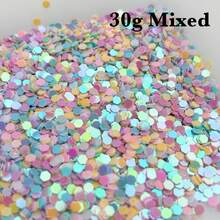 30g de Lantejoulas Hexagonais de 3mm | Cores Variadas, Confete Multicolorido, Adequado para Decorações, Casamentos, Suprimentos para Festa de Aniversário, Arte de Unhas, Artesanato de Presente, Slime e Lançamento de Celebração - Multicolorido - Visão 10