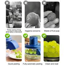 LIPETY Smart Automatic Grape Peeling Machine - Electric Peeler For Green Grapes And Garlic, Suitable For Home And Commercial Use. - Azul - View 5