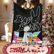 Flat Throw Blanket Cartoon Soft Cozy Multi Functional Bedding Essential For Home Living Snuggle Up Now Perfect Gift Bedding - Multicolor - View 2