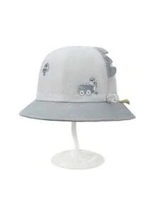 TUTUYA Baby Bucket Hat, Infant Sun Hat, All Season Kids Sun Protection Hat, Cartoon Cute Small Cap, Suitable For Daily/Outdoor/Play, Adjustable Drawstring - 1PC - View 3