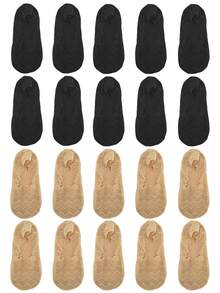 5/10 Pairs Women's Summer Thin Anti-Slip Lace Diamond Shaped Invisible Liner Socks - Multicolor - View 11