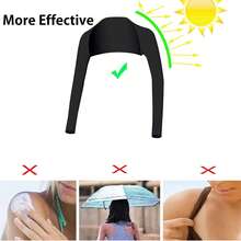 Chal de enfriamiento avanzado, manga para el brazo, protección solar, cómodo y transpirable para mujeres y hombres - Negro - Ver 4