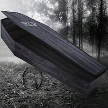 Spooky Seasonal Wooden-Style Coffin Halloween Display - 60 X 24 X 10 - Multicolor - View 1