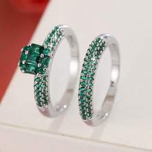 2 Pieces Copper Ring Set For Women, Elegant Retro Bridal Layering Ring With Sparkling Zirconia, Daily/Wedding Jewelry, Valentine's Day Gift - Wedding Rings 6 - View 22