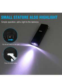 TW 1502 Mini Flash Drive USB con Linterna y Dispositivo de Defensa Personal – Estilo Compacto en Negro - Negro - Ver 5