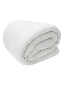 Hypoallergenic Single Duvet, Double-Sided, 100% Cotton, 200 Thread Count - White - View 1