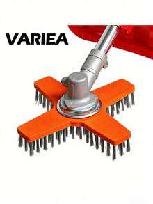 VARIEA 10英寸尼龙割草机清洁刷 - 1英寸安装孔直径，尼龙清洁刷，耐磨材质，草坪和花园护理配件 - 有效去除污渍，庭院维护，地板清洁 - 冬季除雪 - 圣诞礼物 - 彩色 - 查看 7