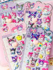 厚实柔软可爱捏捏乐减压贴纸，儿童卡通装饰贴纸礼品。家居装饰、派对装饰、生日礼物、各种节日礼物，时尚百搭。DIY用品。送给朋友或伴侣的礼物。适合毕业典礼、开业典礼等场合。 - 彩色 - 查看 8