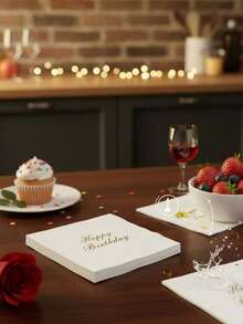 Bộ 60/25/1 khăn ăn dùng một lần cho tiệc sinh nhật, khăn ăn 10*10 inch, đồ dùng nhà bếp, khăn ăn tiệc sinh nhật, khăn ăn gia đình, ngày lễ tình nhân, trang trí đám cưới, trang trí tiệc sinh nhật - Nhiều màu - Xem 11