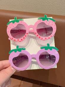 2/4Pcs 2026 Newest Boys Girls Cute Fruit Strawberry Kids Children Fashion Glasses Eyewear,Card Only Show,Don't Shipping - Multicolor - View 6