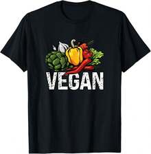 Yes, I'm Still Vegan, I Love Vegetables. Veggie Squad T-Shirt, Women's Outdoor Workout T-Shirt, Graphic Tees, Crop Tops, Sets, Tops, T-Shirt. BW1N - 黑色 - 查看 2