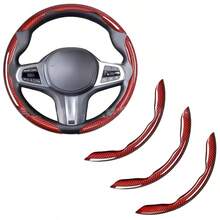 Bộ 3 miếng bọc vô lăng sợi carbon - Thiết kế thể thao màu đen bóng, chống trượt và cắt chính xác các nút bấm, bền và nhẹ, bảo vệ vô lăng xe hơi, phù hợp cho ô tô, xe tải, SUV, xe địa hình - Dễ lắp đặt, chống trầy xước, phụ kiện ô tô - Bộ 3 món - Xem 13