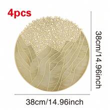 餐垫套装（1/2/4/6/10件装）PVC材质，适用于厨房餐桌，室内/室外均可使用，可水洗，耐热，易于擦拭，适合婚礼、露营、节日、派对等场合。 - 彩色 - 查看 9