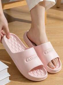 Fashionable And Versatile New Thick-Soled Open-Toe Slippers For Men, Comfortable And Skin-Friendly, Soft And Lightweight, Breathable EVA Material Strap Slides, Suitable For Home, Shower, Outdoor, Beach, Casual Wear, Suitable For Indoor And Outdoor Wear, Vacation And Beach Slippers - Pink - View 4