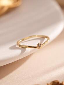 1pc Minimalist Mountain-Shaped S925 Sterling Silver Ring, Elegant Jewelry, Party/Birthday Gift, Dating Essential - Ring - View 4