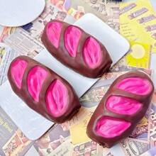 1欧元 逼真慢回弹巧克力卷挤压玩具，柔软Q弹，缓解压力，适合作为情人节、新年、生日、圣诞节、万圣节礼物，男女皆宜 - 彩色 - 查看 8