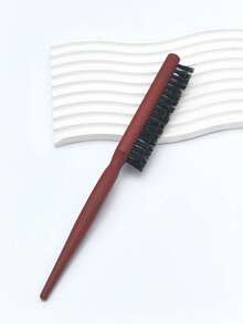 1pc Professional Salon Boar Bristle Fine Tooth Comb, Hair Brush For Styling, DIY Hair Extension Tool - Multicolor - View 14