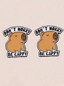 1 件可爱金属水豚动物胸针，多功能衬衫/包包配饰连衣裙配饰别针，用于衣服包饰学校办公室配饰衬衫夹克珠宝圣诞节万圣节衣服别针有趣可爱的教师礼物 - 黃色 - 查看 12