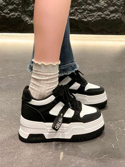 2026 Spring/Autumn New Fashion Sneakers With Hidden Wedge Heel, Versatile Sports Shoes For Students, Outdoor, Running, Casual Shoes
