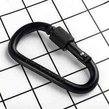 Aluminum Alloy Carabiners, Spring Door Keychains For Outdoor, Camping, Hiking - Heavy Duty Accessory Carabiner Set - Black - View 7
