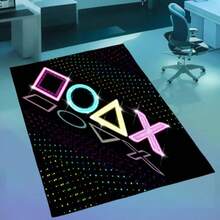 Vibrant Gaming Themed Area Rugs For Game Room Bedroom Decor Rug Gamer Floor Carpet Mat For Boys Men Teens Video Games Console Rugs Under Desk Decorative Youth Setup Floor Mats 150X100cm - Multi-03 - View 2
