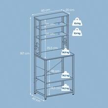 Baker's Racks - Kahverengi ve Siyah - Görünüm 5