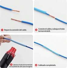 Mini pistola de calor portátil 300w +110 V +328 termo retráctiles+ pinzas - Negro - Ver 6