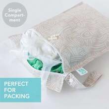 - Bolsa húmeda impermeable para bebé, viajes, traje de natación, pañales de tela, piezas de bomba, piscina, playa, ropa de gimnasio, artículos de cambiador, gancho para carriola, guardería,40840010 - Naranja Quemada - Ver 2