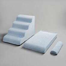 1pc Multi-Functional Pet Climbing Stairs, Removable Sponge Steps, Ramp Ladder For Small Dogs & Cats - Baby Blue - View 6