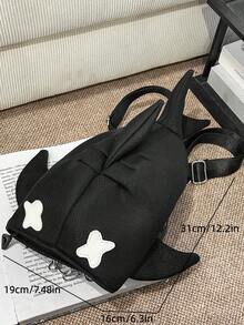 Japanese Style New Shark Design Backpack, Unisex Versatile Large Capacity Backpack, Men Casual Travel Niche Shoulder Bag - Multicolor - View 4
