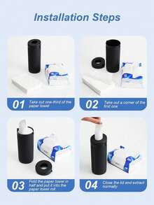 1Pc Round Car Tissue Holder With Window Breaker, Premium ABS & Leather-Style Dispenser, One-Hand Pull, Cup Holder Fit, Universal For All Vehicles SUVs Trucks - Tissue Box - View 8