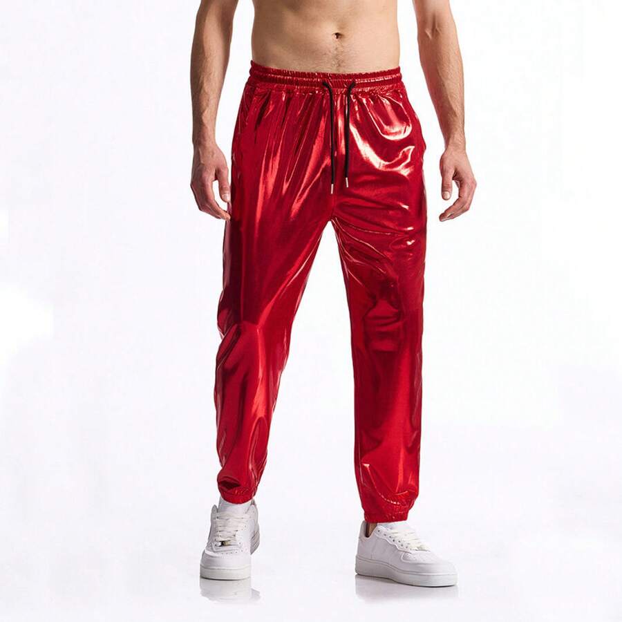 COS Men's Disco Casual Trousers, Men's Casual Long Trousers, Jogging Trousers, Stage Performance Outfit, Party Performance Outfit