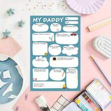 Personalized Blank Interview Style Father's Day/Birthday Greeting Card - Fun Best Dad DIY Keepsake Memento, Unique Dad Fill-In-The-Blank Birthday Card With 1 Card And 1 Envelope, Paper - Multicolor - View 4