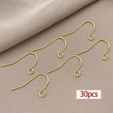 30pcs Real 18K Gold Plated French Earring Hooks Fish Hook Earrings For Jewellery Making Women Adults DIY Dangle Earrings Crafts Supplies - Multicolor - View 18