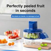 LIPETY Smart Automatic Grape Peeling Machine - Electric Peeler For Green Grapes And Garlic, Suitable For Home And Commercial Use. - Azul - View 2