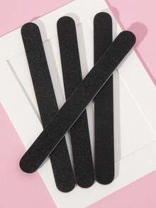 5/Pcs Set Natural Nail Files - 100/Grit Sandpaper Nail Files, Professional Nail Files And Buffing Blocks Set - Professional Gel Nail Files, Black Nail Buffers Nail File Set - 黑色 - 查看 8