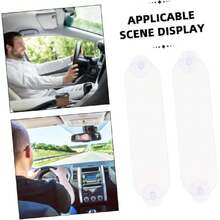 2 piezas Portatarjetas de Acrílico Transparente con Ventosas Fuertes Soporte  para Permisos de Estacionamiento y de Peaje para Automóviles Camionetas y Suvs,40854833 - A - Ver 5