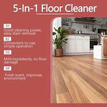 1瓶100毫升五合一地板清洁浓缩液，含海绵和毛巾，适用于木地板、瓷砖和大理石等多种表面，益生菌深层清洁去污，抛光增亮，清新香氛，家用清洁用品及家居护理 - 液體 - 查看 7