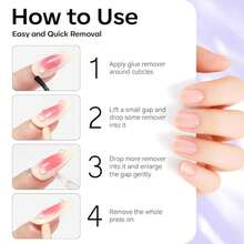Makartt Nail Glue Remover For Press On Nails - 30ML Hema-Free, Glueoff Easy Removal Versatile Debonder For Glue On Tips, Regular Polish, Quick Glues And Semi-Cured Sticker DIY Manicure Supply - ColorA - 查看 6