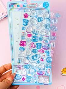 3D苹果贴纸，水晶鼻梁贴纸，手机壳装饰贴纸。装饰贴纸礼品。家居装饰，派对装饰，生日礼物，各种节日礼物，时尚单品。DIY。送给朋友或伴侣的礼物。毕业典礼礼物。 - 彩色 - 查看 5