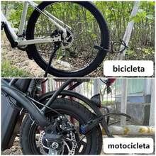 Candado de Cadena Antirrobo para Bicicleta, Acero Metálico Portátil con 2 Llaves, Resistente a Cortes, Ideal para Motocicleta y Patinete, Accesorios - Negro - Ver 7