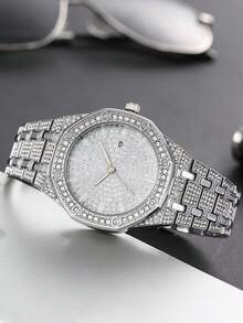 5-Piece Men's Quartz Watch Set, Minimalist Style, Round Alloy Case, Business Alloy Strap, Elegant Gift Set - Multicolor - View 2