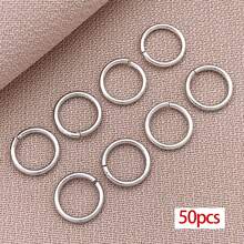 30/50pcs 5 Sizes 18K Gold Plated Open Jump Rings 4/5/6/8/10mm Flat Round Jump Rings Metal O Rings Split Round Ring For Jewelry Bracelet Earring Keychain - Multicolor - View 11