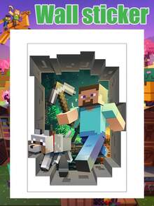 Minecraft Hình dán tường có thể tháo rời Paradoni - Được làm từ chất liệu vinyl có thể tái sử dụng, rất thích hợp để trang trí phòng. Bộ hình dán tường theo chủ đề này được thiết kế tỉ mỉ để bổ sung cho không gian phòng ngủ, cung cấp các giải pháp trang trí sáng tạo và có thể tùy chỉnh. Áp dụng cho bề mặt tường trong nhà. - Nhiều màu - Xem 13