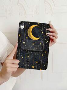 Custodia protettiva per tablet con motivo di stelle, lune e meteore, compatibile con Apple iPad Mini 6/7, Tab A7/A9, Pad 5/5 Pro, Redmi Pad SE, cover protettiva con motivo amichevole per la pelle e supporto - Multicolore - Visualizzare 5