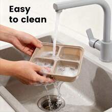 2pcs Silicone Freezer Mold With Lids, Silicone Freezer Tray To Make 4 Perfect Portion Sizes Of Food - Easy Release Mold, Suitable For Food Storage And Freezing Soups, Broths, Stews Or Sauces - Multicolor - View 6