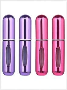 5 件/4 件/3 件/2 件/1 件 5ml 可再填充香水瓶、便携式可再填充香水雾化器瓶、可再填充香水旅行喷雾瓶、迷你便携式空液体容器、旅行必需品、海滩旅行收纳袋、适用于香水、女士香水，适合度假、露营、度假、返校