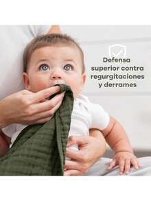 Muslin Burp Cloths Large 100% Cotton Hand Washcloths for Babies, Baby Essentials 6 Layers Extra Absorbent and Soft Boys & Girls Baby Rags for Newborn Registry (Kelp 10-Pack, 20" X10"),40839773 - Beis - Ver 6