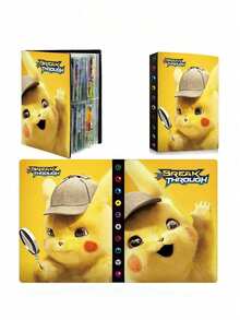 宝可梦卡牌收纳盒，4格卡牌收藏盒，卡册，可容纳多达120张各种类型的卡牌 - 彩色 - 查看 8