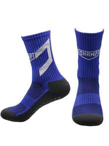 1 Pair Men's European Cup Football Socks, Anti-Slip Moisture Wicking Crew Sports Socks - Multicolor - View 8